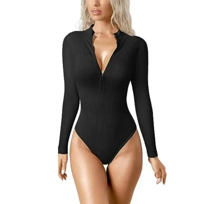 Snached Waist Zip Bodysuit - Early Black Friday Sale