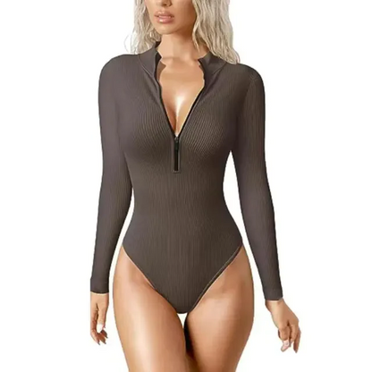 Snached Waist Zip Bodysuit - Early Black Friday Sale