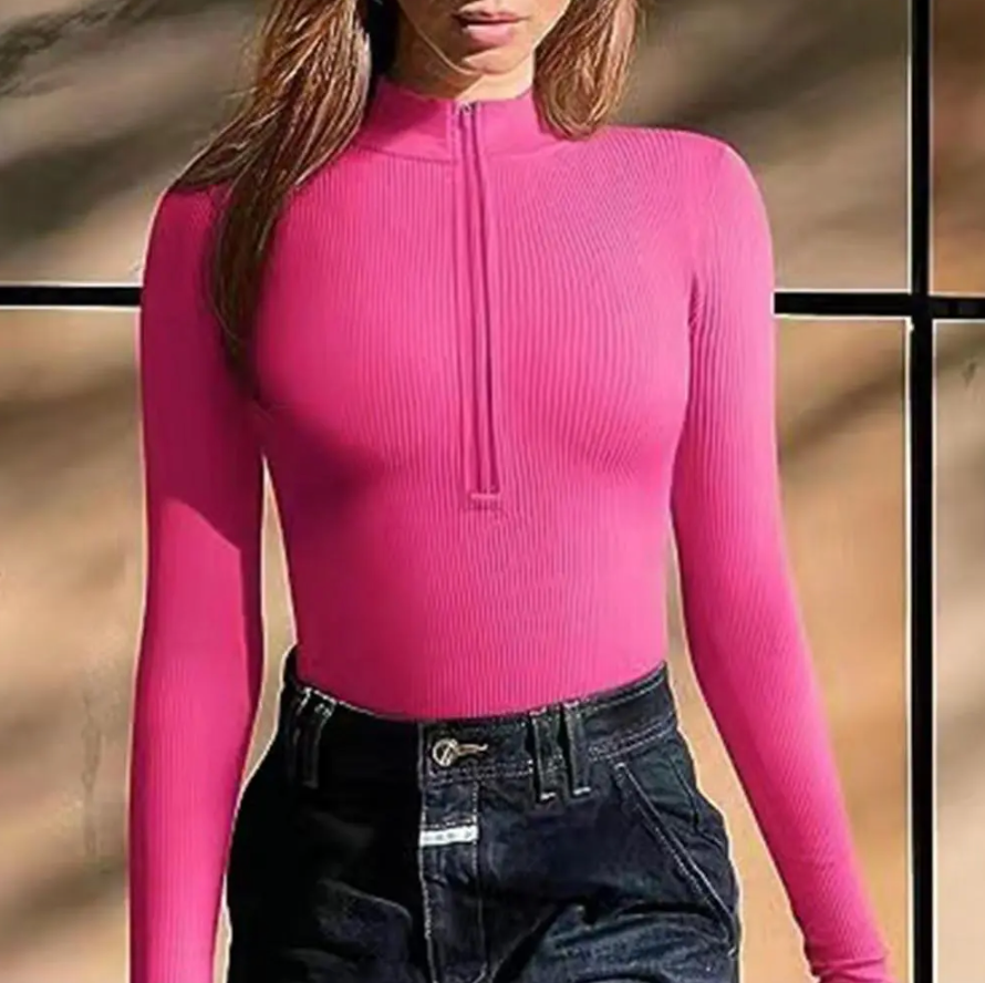 Snached Waist Zip-Up Bodysuit